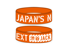 JAPAN'S NEXT 渋谷JACK ラバーバンド 蛍光オレンジ