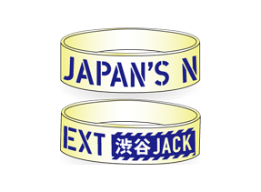 JAPAN'S NEXT 渋谷JACK ラバーバンド マーブル 黄×白